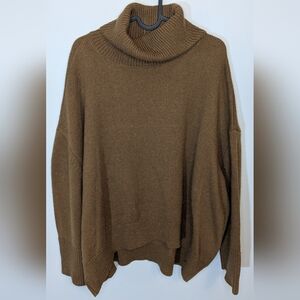 Selected Femme Turtleneck Sweater Wool Alpaca Blend - M/L Brown